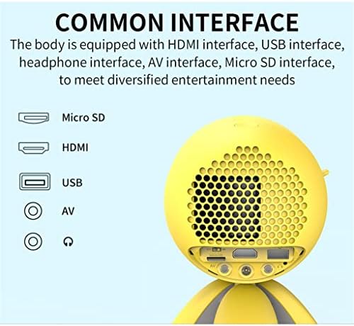 Led домашно мини проектор WIONC Поддържа мобилен телефон с 1080P екран, Мултимедиен плейър, Детски подарък (Цвят: YG221