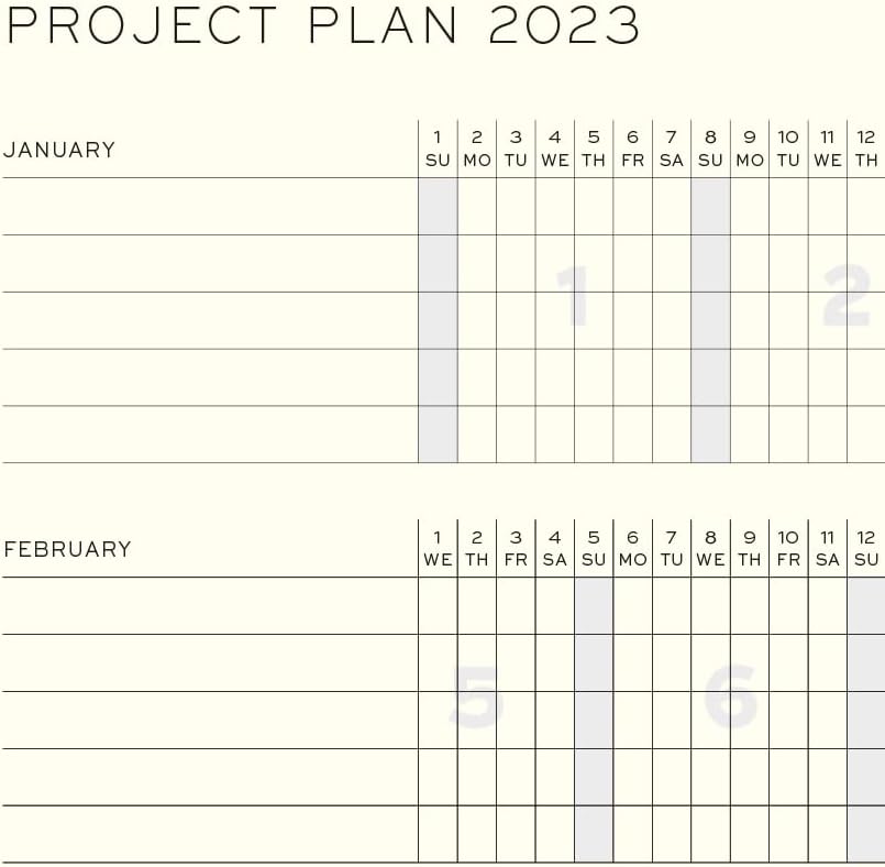 LEUCHTTURM1917-Планер учебна седмица на 18 месеца формат А5 твърди корици, юли 2022 - декември 2023, английски (черен)