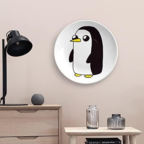 Декоративна Чиния от Костен Порцелан Penguin Керамични Плочи Craft със Стойка за Дисплей за Украса на Стени и Домашен