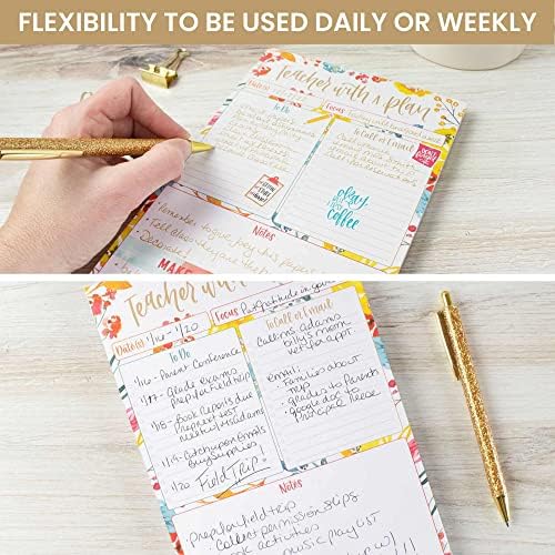 бележник за ежедневно планиране на Bloom, списък на учителите, Дневник за планиране - Органайзер за подаръци на учителите