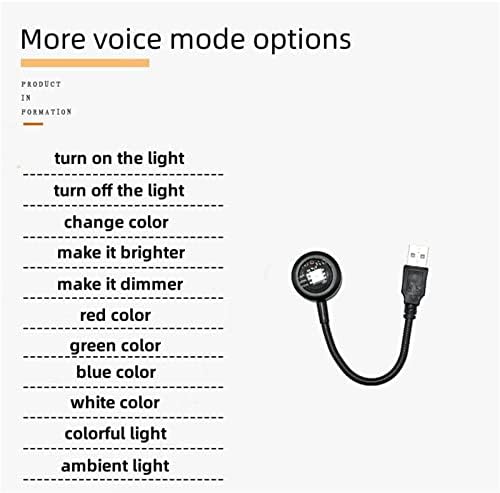 YOWOCAL USB лампа на Проектора Sunset, 7 цвята-8 Режима на осветление, Гласово Управление, лампа Sunset, свободно Изгибающийся,