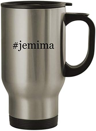 Подарък дрънкулки jemima - Пътна Кафеена Чаша с Хэштегом От Неръждаема Стомана с Тегло 14 грама, Сребрист