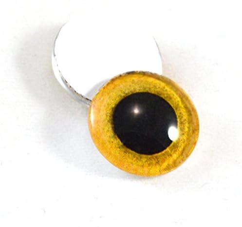 16 мм Бухал Стъклени Очи Жълта Птица, Покрита с Кабошонами за Фэнтезийного Изкуство Кукла Таксидермия Скулптура или Производство