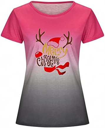 NREALY Blusa Коледна Женска Тениска, Градиентные Риза, Пуловер, Графични Тениски, Потници