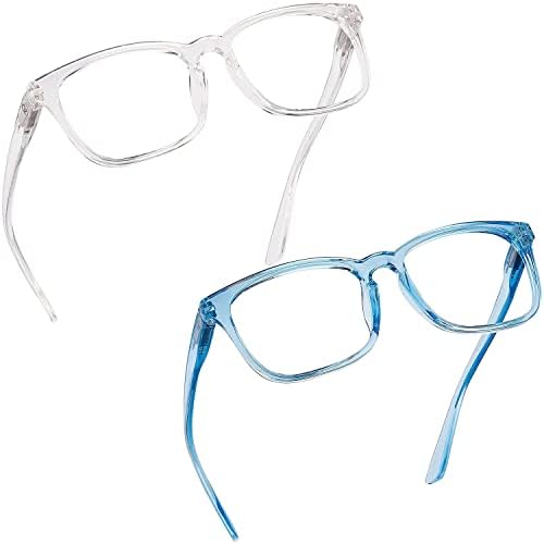 Очила за четене, блокер синя светлина (прозрачни, с увеличаването на 1,75 и светло сини, с увеличаването на 1,75), компютърни