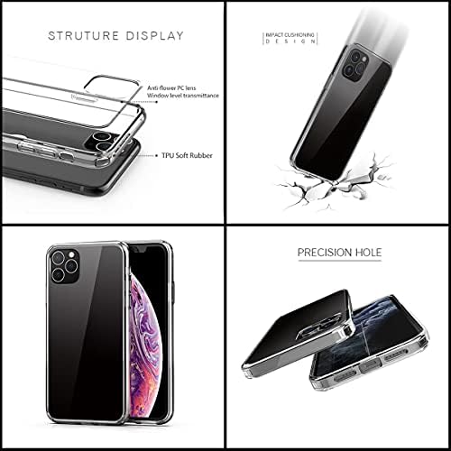 Калъф за мобилен телефон, Съвместим с iPhone, Samsung Cognac 7 Premium Xr 8 X 11 12 Pro Max Se 2020 13 14 Аксесоари за надраскване Водоустойчив Прозрачен