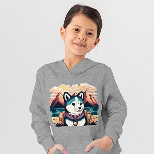 Hoody от порести руно Хъски Kids - най-Добрият дизайн на Детски блузи - Страхотна графика hoody за деца