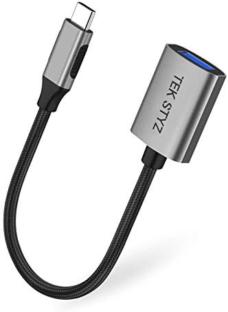 Адаптер Tek Styz USB-C USB 3.0 е подходящ за Samsung Galaxy Z Flip 5G OTG Type-C/PD мъжки USB 3.0 женски конвертор. (5