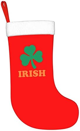Коледни Чорапи CUTEDWARF с Ирландска Детелина, Украшения за Елхи, Коледни Чорапи за Коледа на Празнични партита, Подаръци