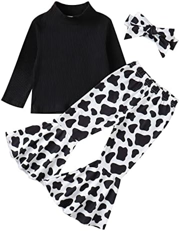 KAGAYD/ Облекло за деца за момичета, Тениски в рубчик с дълъг ръкав за малки Момичета, Върхове с леопардовым принтом