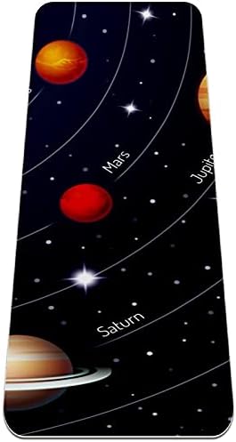 Дебела подложка за йога Siebzeh Universe Planet Премиум-клас, в екологично Чист Гумена подложка за здраве и фитнес, нескользящий
