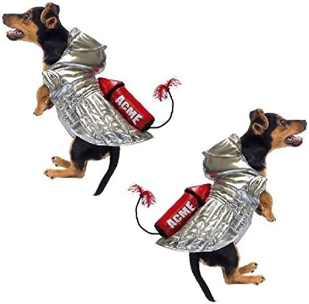 Костюм На Куче Любов Puppe - Acme Rocket Silver Space Dog Costumes - Roadrunner(Размер 4)