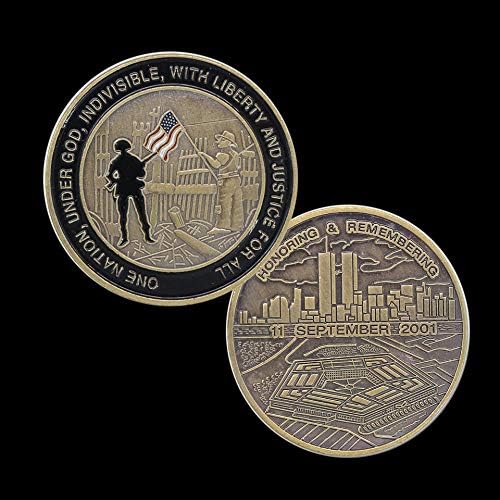 В чест на Паметта на 11 Септември 2001 г. Възпоменателна Монета-Символичен Challenge в Подарък - със Свобода и Справедливост