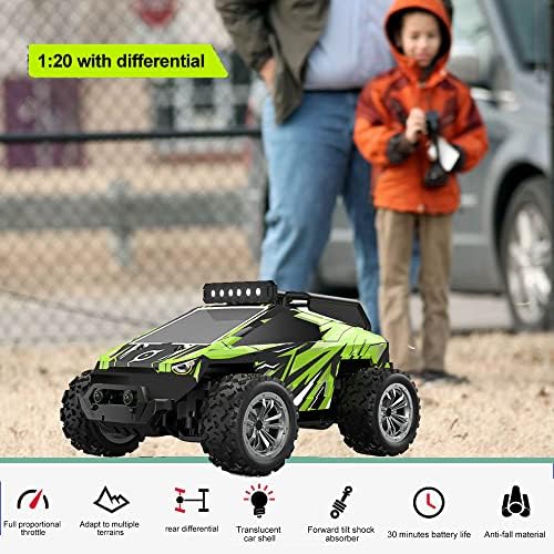 Радио-управляеми коли MXHOME-Детски кола с дистанционно управление 1:20 - 2WD, 15 км/ч, Офроуд Rc камион на всякакъв