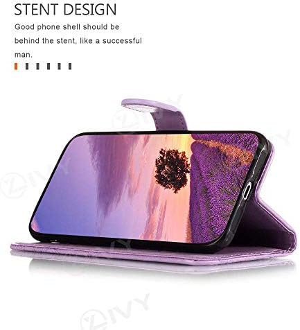 Чанта-портфейл IVY Butterfly, който е съвместим с iPhone 12/12 Pro (6,1 инча) - Оранжево