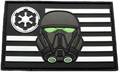 Нашивка - изгнаник с флага на САЩ Trooper [Светещо на Тъмно в основата на 3D-PVC с гумени плетене на една кука]