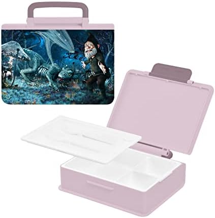 Кутия за обяд ALAZA Приказка Dragons игра Dwarf Fantasy Bento, Херметични Контейнери за обяд, които не съдържат BPA,