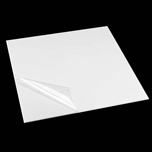 SINJEUN 4 Опаковки от Бял Акрил лист с размер 12x12 инча, Дъска от Лят Плексиглас с Дебелина 1/8 инча, Акрилни Панели