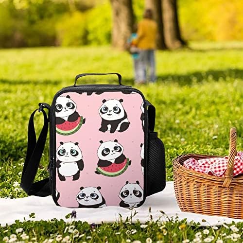 Чанта за Обяд Panda Patterns Cooler Мъкна Box Изолиран Контейнер за Обяд