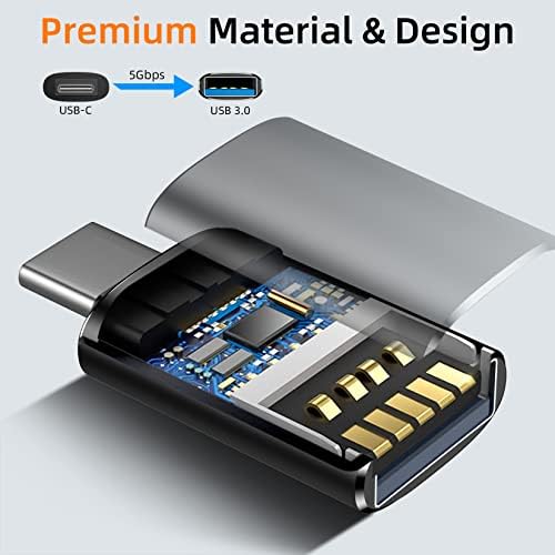 Temdan [4 опаковки] USB Адаптер C до USB, 【2 * USB-C към USB A】 и 【2 * USB-A към USB-C】 Женски адаптер за високоскоростен