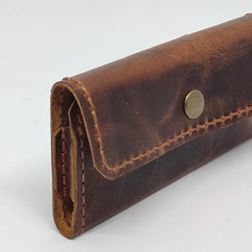 Чанта-кобур от естествена кожа за Oppo A91, Калъф за вашия телефон ръчна изработка от естествена кожа, Изработен по поръчка