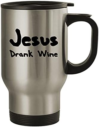 Molandra Products Jesus Drinked Wine - Пътна Чаша от Неръждаема Стомана за 14 грама, Сребърен