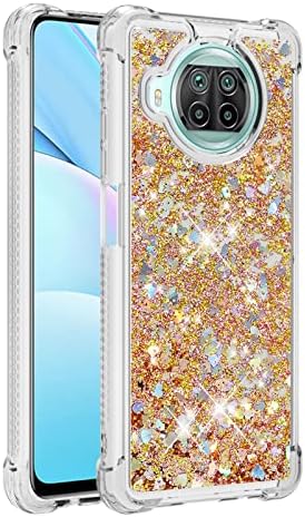 Делото Лъскав калъф е Съвместим с Xiaomi Mi 10T Lite 5G Калъф е Съвместим с За жени, Момичета Девчачий Блясък Течност Луксозни Плаващи Плаващите пясъци на Прозрачен Мек калъ