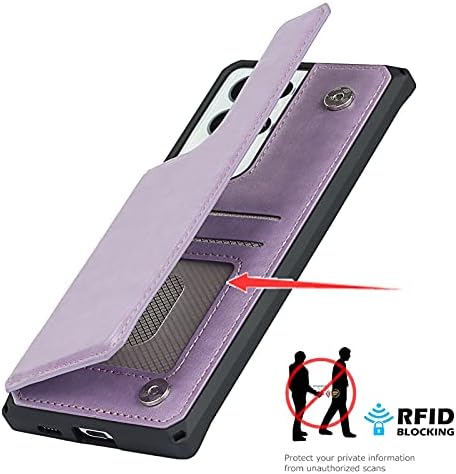 Чанта-портфейл Jaorty за Galaxy S21 Ultra с RFID заключване, Държач за карти за момичета и жени, за носене-за награда