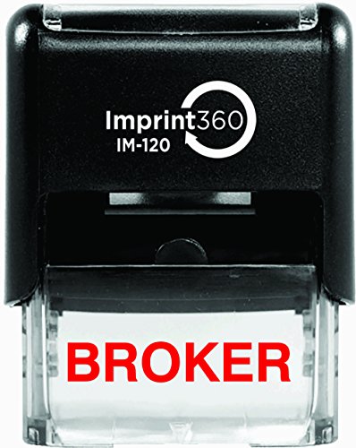 Supply360 AS-IMP1074 - Брокер, Самоклеящийся гумен печат търговско качество за тежки условия на работа, с червено мастило,