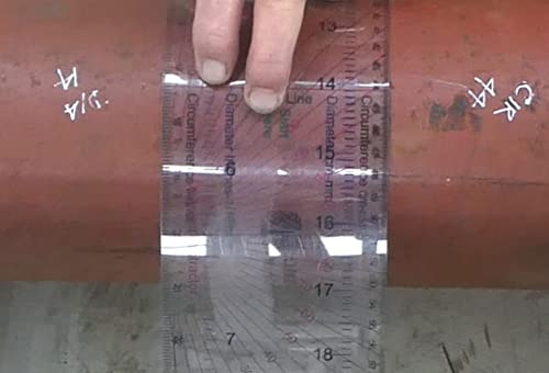 CLPA 11 Измерване на диаметъра и маркировката C-Pi-D Pipe Wrap - ленти за измерване и маркиране на тръби, която с помощта