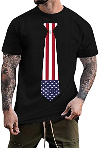 XXBR Мъжки солдатские патриотични фланелки с къс ръкав, Летни Блузи с флага на сащ За господа, Спортни и Ежедневни тениска