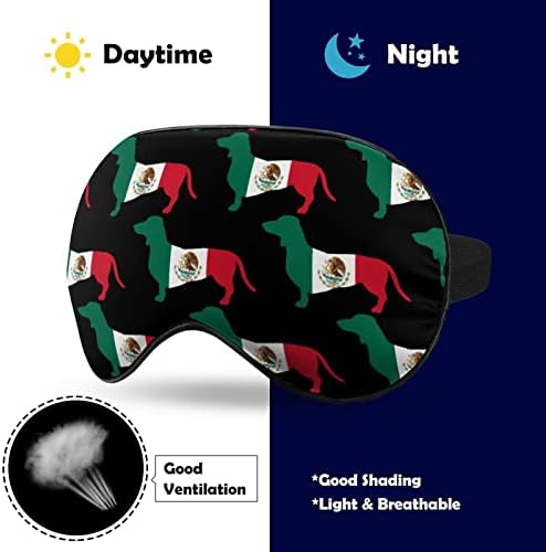 Такса Мексико Маска за Очи на Куче за Сън Затемненная Нощна Превръзка на Очите и с Регулируема Каишка за Мъже Жени Пътуват