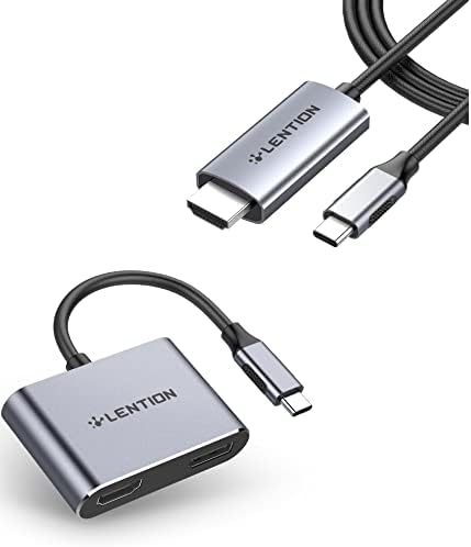 USB ВРЪЗКА C за HDMI и DisplayPort адаптер 4K @ 60Hz / Кабелен USB адаптер C до 2.0 HDMI