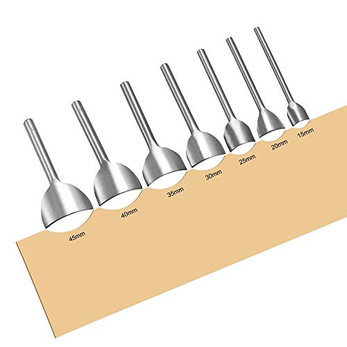 uxcell Набор от перфораторов за рязане на кожата под формата на дъга 15 мм-45 мм, инструмент за пробиване края на каишка