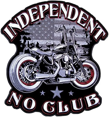 Кожена Нашивка Supreme Мъжки Independent No Motorcycle Club за Патриотични Колоездачи-Червен-Средна