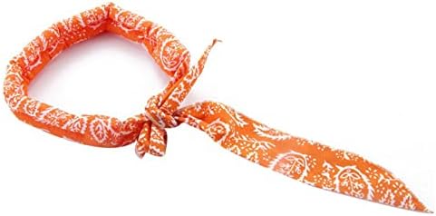 Набор от шалове ZIYTEX, Охлаждащ Яка, Охлаждащ Шал, обвивка напоена превръзка около шията, незабавно да се охлади за кучета и Мъжки, Женски Кариран Шал (Оранжев цвят)