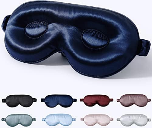 Регулираща маска за сън от чиста коприна тутового копринени буби ZIMASILK, маска за очи с 3D оформяне на чаша за сън,