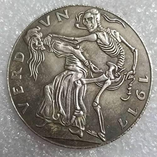 Старинни Занаяти Немски Възпоменателни монети от 1917 г., един Стар Сребърен Долар, Сребърни Кръгли Чуждестранни Монети, Антични Колекция #1023
