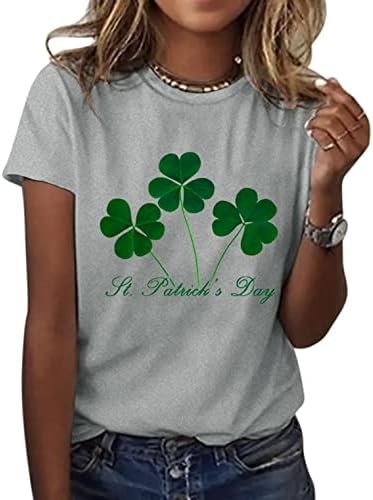 Ризи с Деня на Св. Патрик, Дамски Тениски с образа на Централи, Тениски с Хубав Принтом, Блузи с Къс Ръкав за Жени и