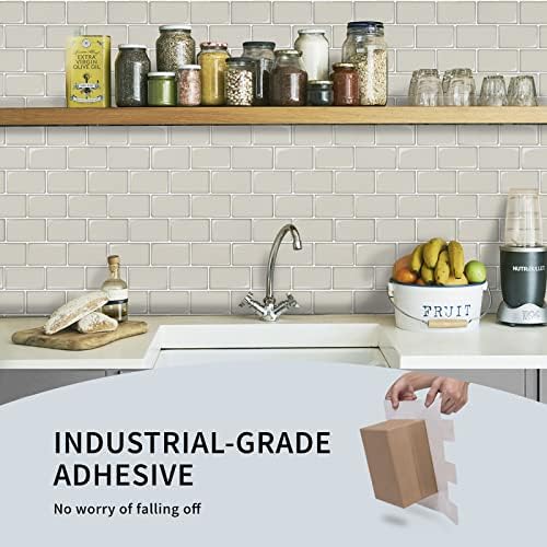 Art3dwallpanels 10-Включва Стенни плочки от сив мрамор за вашата кухня, Отклеивающаяся и приклеивающаяся, Залепен до