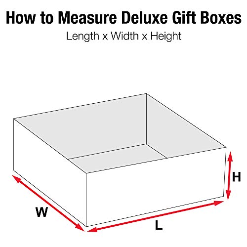 Дъното луксозни кутии Aviditi, 6 x 6 x 3, бяла (опаковка по 50 броя), Подходящи за празници, рождени Дни и за специални