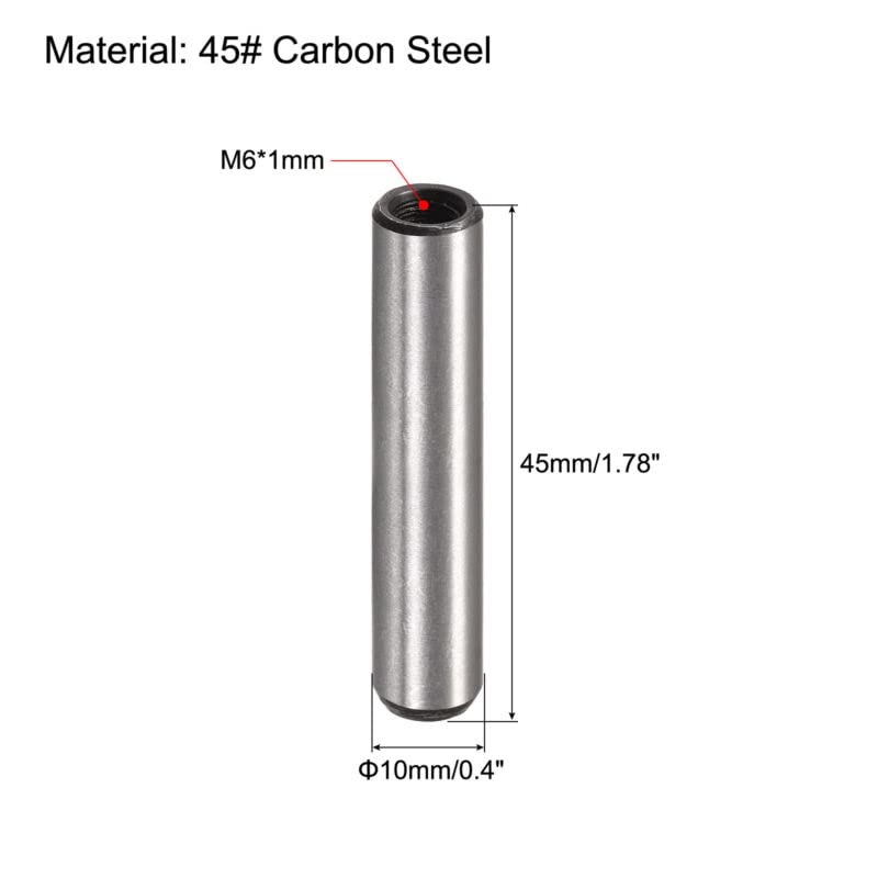 EVIKI Tool parts M6 Щифт С вътрешна резба 2 елемента 10x45 мм За Заваряване с Плосък Щифт От Въглеродна Стомана